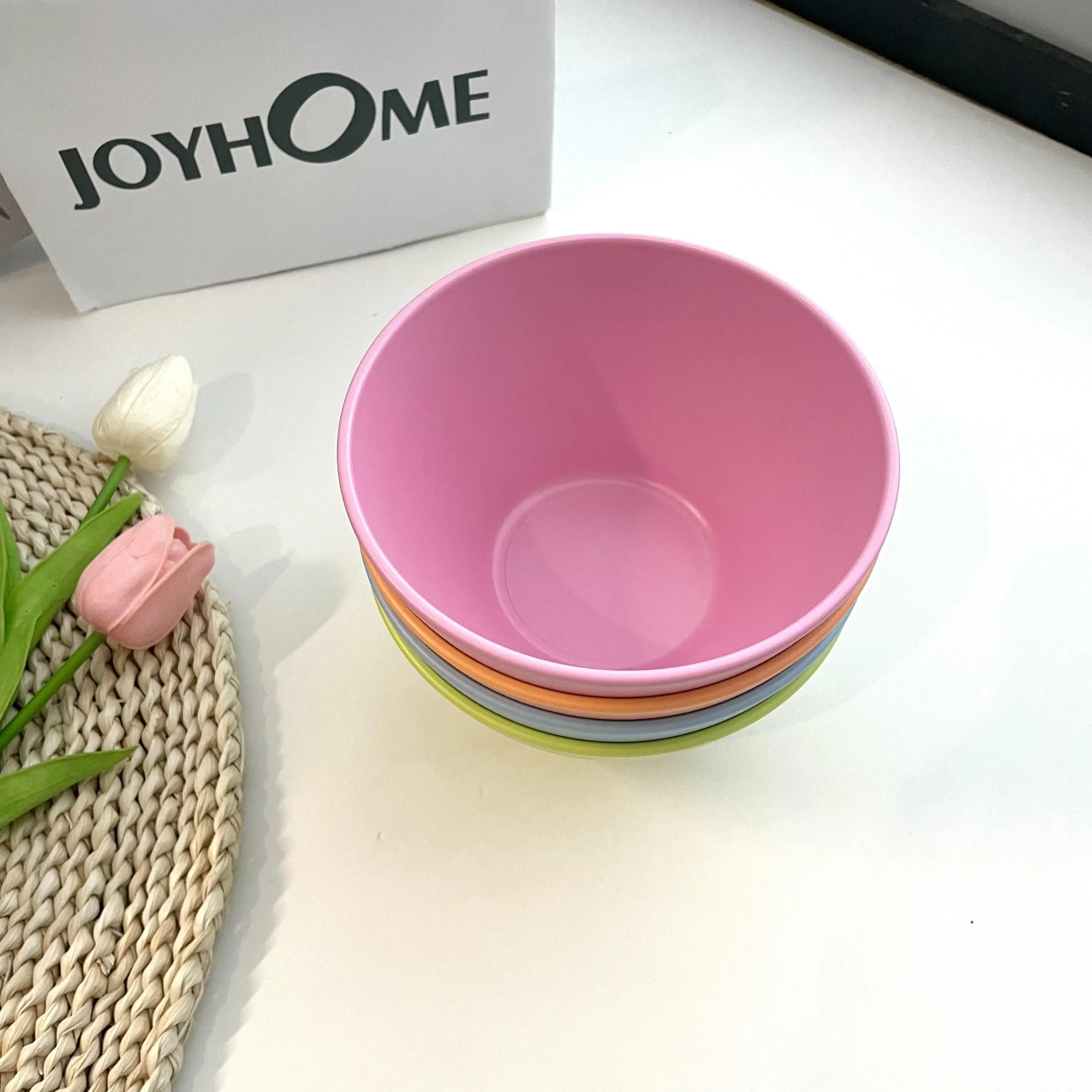 Healthy Tableware Plastic Bowls Large Rpet Bowl Fruit Salad Plastic Dinner Bowl For Kitchen