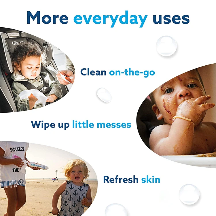 Direct Order Eco Friendly Newborn Born Wipes Organic Biodegradable Bamboo 80ct or 10pcs Water Baby Wet Wipes Custom Logo