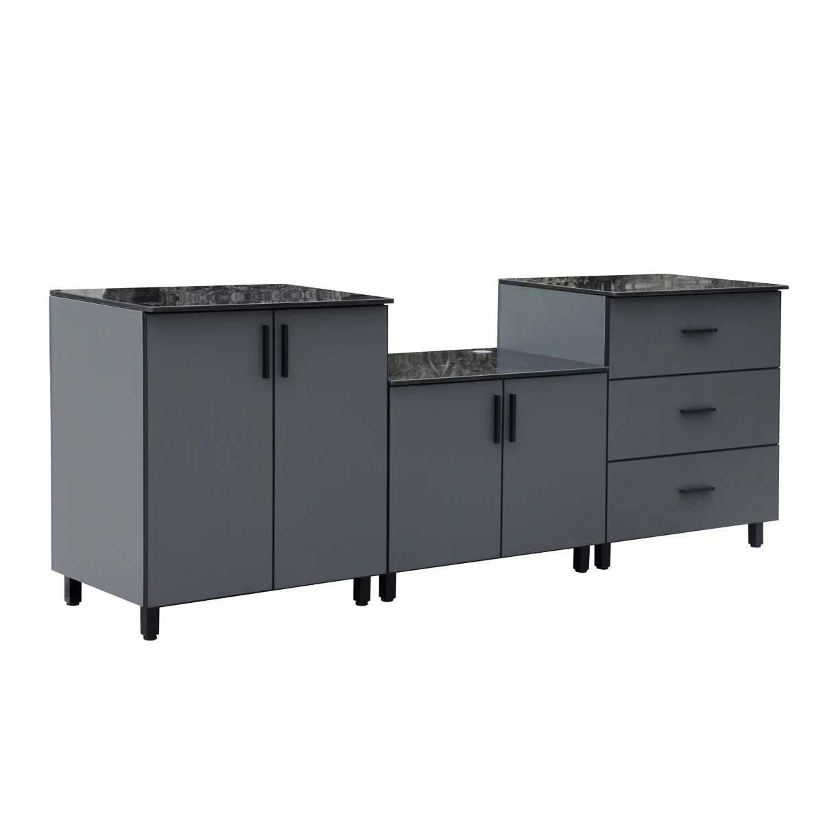 JN01  Outdoor Kitchen Aluminum PVC Board Modular bbq grill outdoor kitchen