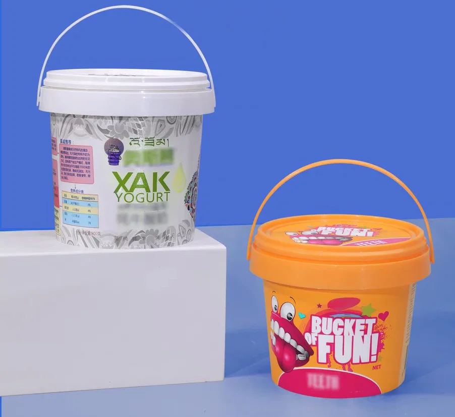 clear round shape PP food grade plastic barrel