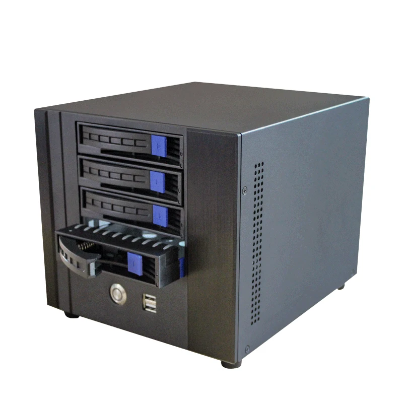 Сетевое хранилище данных RGEEK серверное шасси SECC для домашнего использования настольное Mini-ITX корпус NAS 4 секции