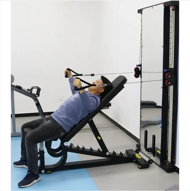 Wholesale Strength Gym Machine Single Multi Pulley System Function Trainer Wall Mounted Cable Crossover