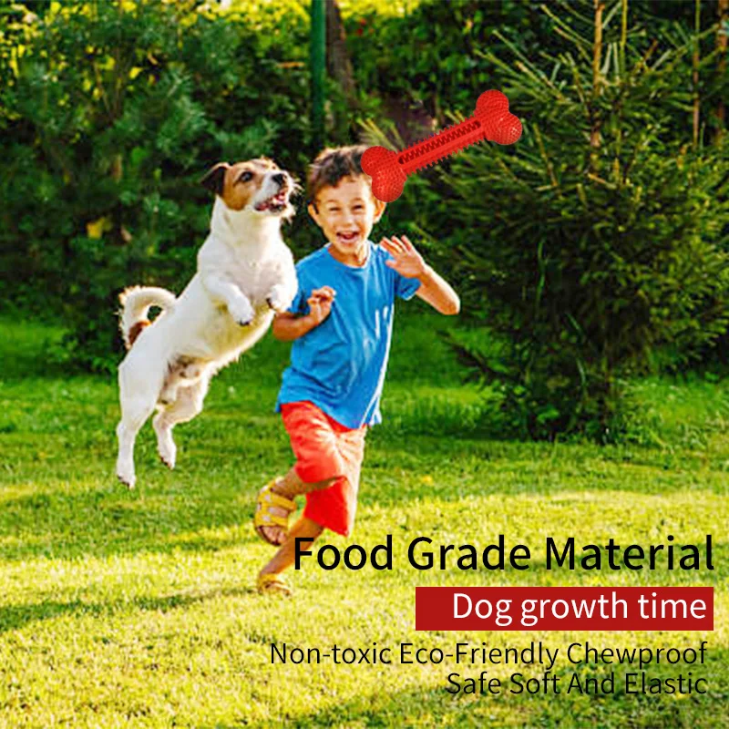 Pet Shop Custom Multi-color Golf Design Nylon Rubber TPR TPE Patent Dog Bone Shape Chew Toys for Dog Teeth Cleaning