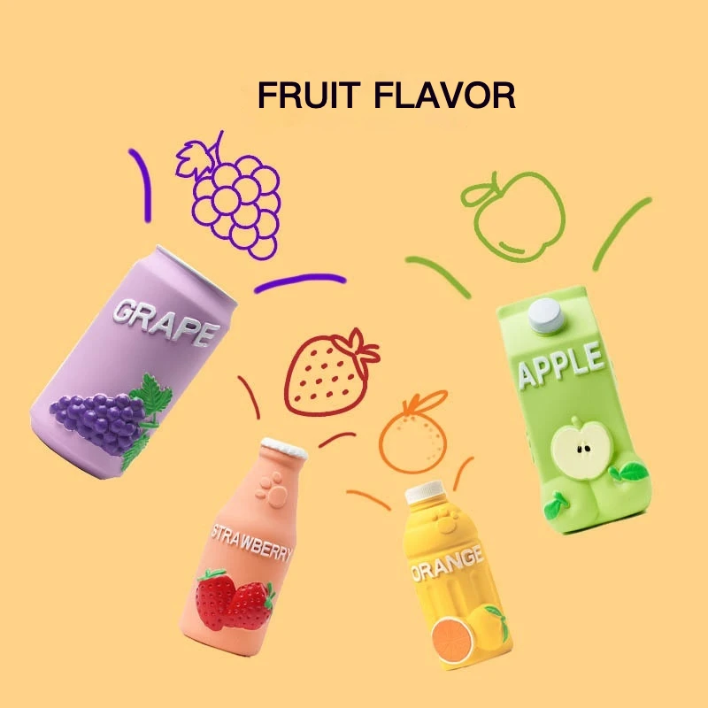 Wholesale New Dog Latex Squeaky Toys Dog Boredom Relief Interactive Floating Bottle-Shaped Toys Fruit Scented Teething Toys