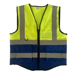 Hot sale construction knitted reflective vest customized printed reflective vest
