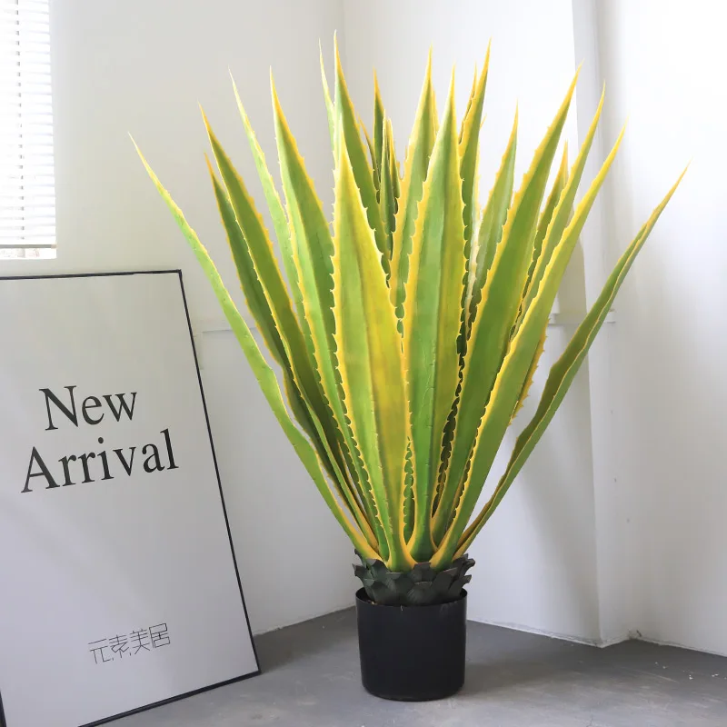 Decorative Plants Wholesale artificial plant factory  fake sisal hemp in plastic pot Garden Decor