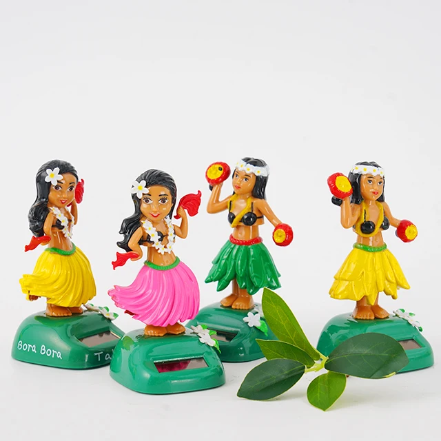 Горячая Распродажа статуэтка гавайской девушки Hula из каучука игрушка на солнечной