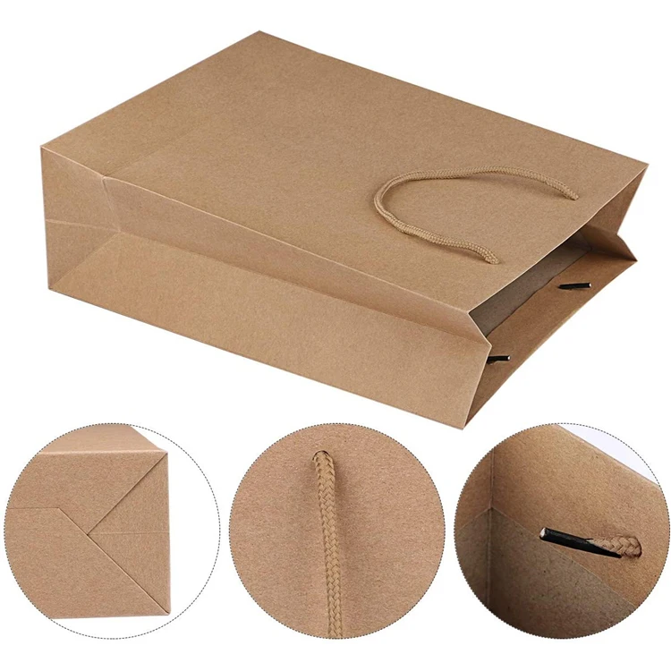 Shopping Party Retail Bolsas De Papel Kraft Bag Custom Logo Kraft Paper Offset Printing Packaging Gift or Little Things