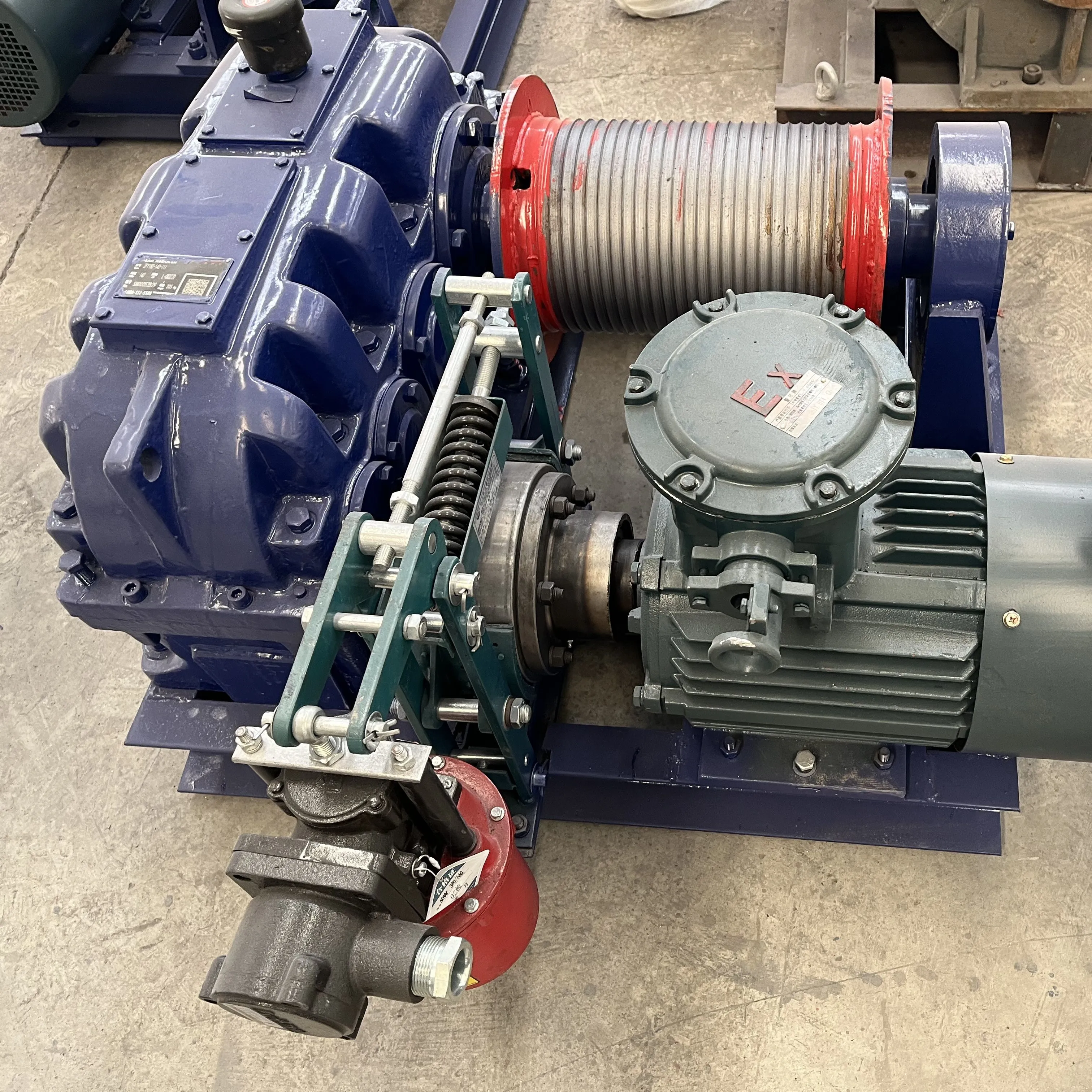 Variable Speed Wire Rope traction Pulling Cable Electric Power Winch