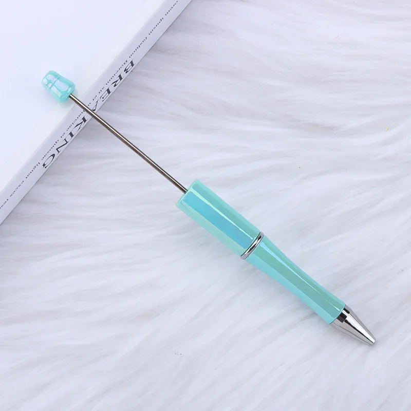UV printing wholesale blank bead plastic ballpoint DIY personalized pen for diy accessories