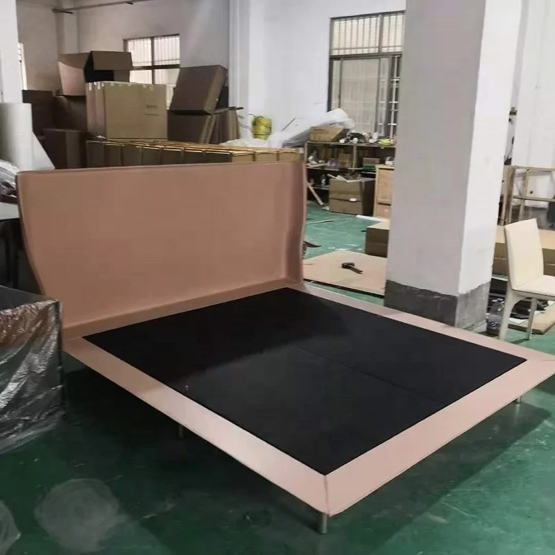 Italian Bedroom Furniture Modern Designer Minimalist Bedroom Double Leather Bed