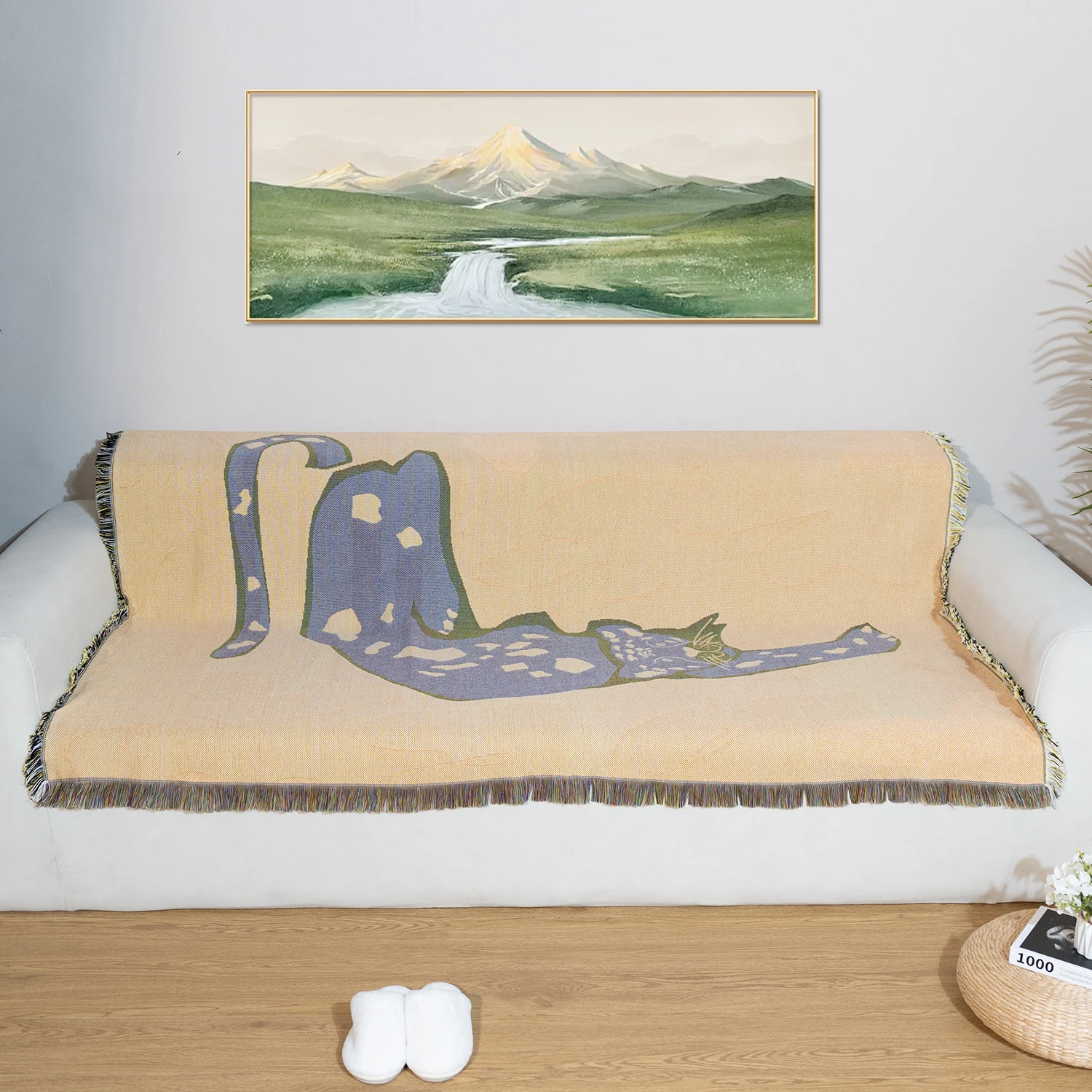 Wholesale Jacquard Woven Art Tapestry Wall Hanging Wall Decoration Picnic Rug Blanket