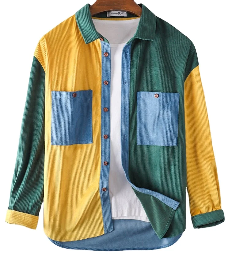 Мужская разноцветная зимняя рубашка с длинным рукавом из вельветовой ткани из Бангладеш по конкурентоспособной цене