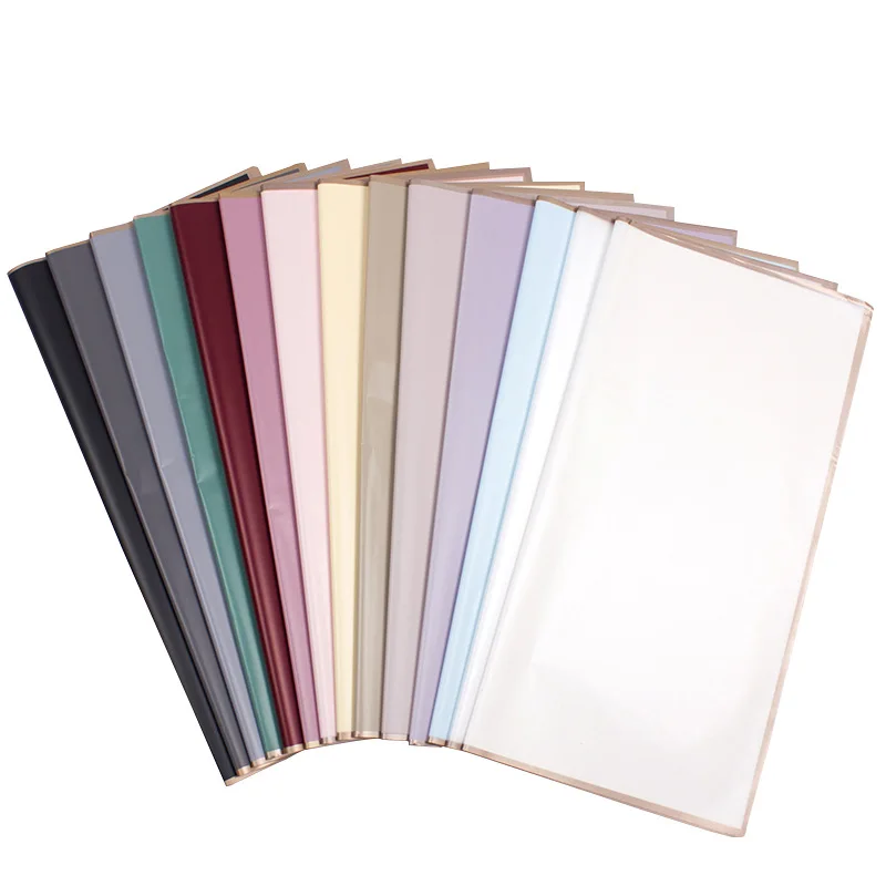 
Waterproof Flower Wrapping Paper Golden Edge Matte Paper 20 Sheets / Bag Bouquet Gift Wrapping Paper 