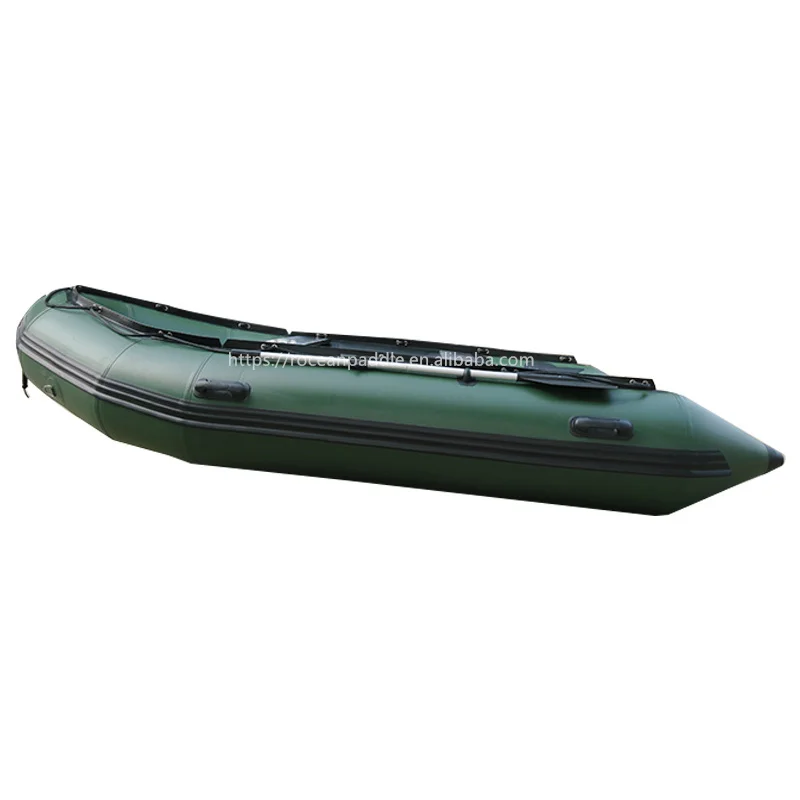 3m 4m Inflatable Aluminum Floor Bottom Rubber Boat Custom PVC Fishing Rescue Speed Rowing Boat with Motor for Sale