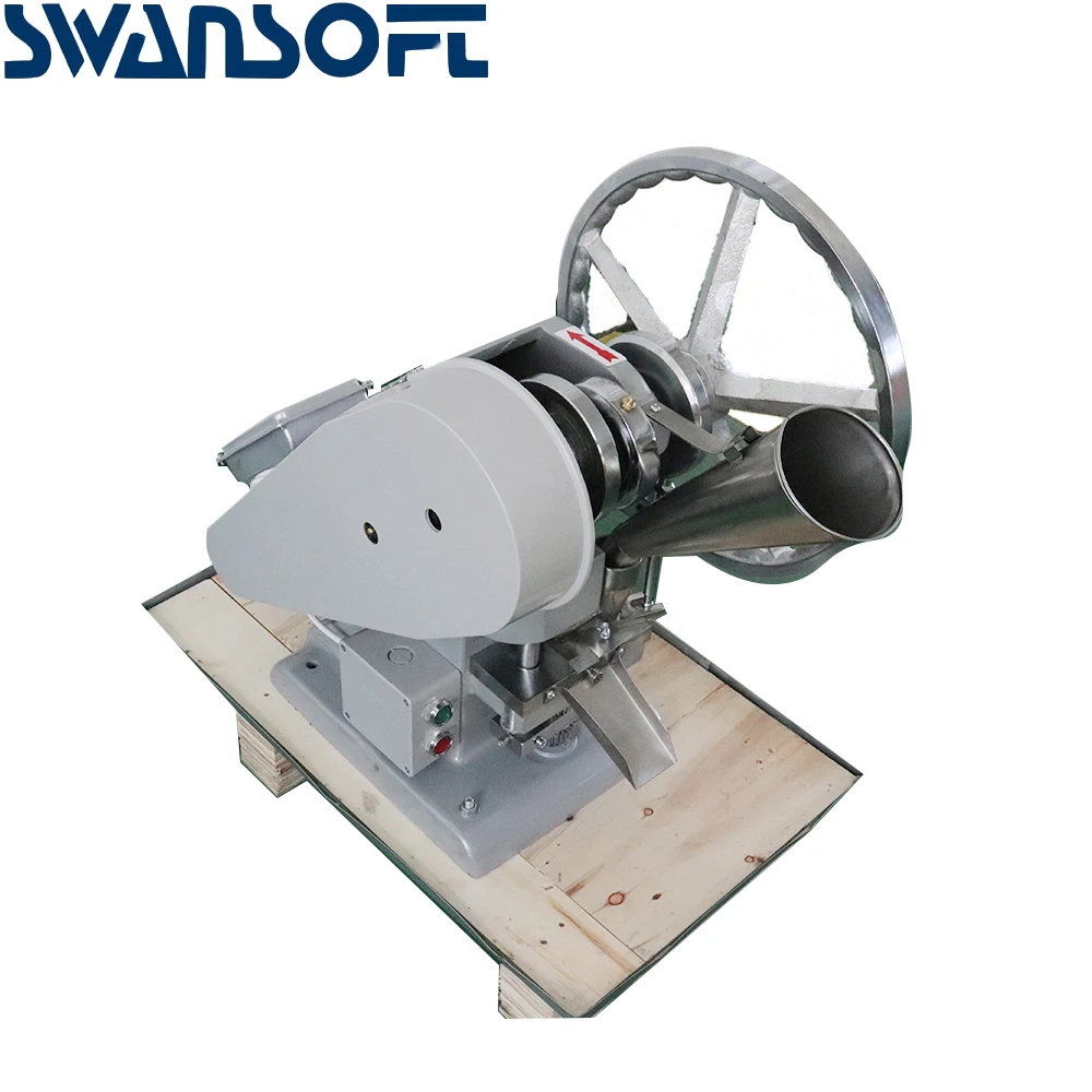 Swansoft лаборатории школьная однопуансонный таблеточный машин шлифовальный станок для тормозных планшет для проверки компрессии TDP-1.5T из алюминиевого сплава для таблетирования