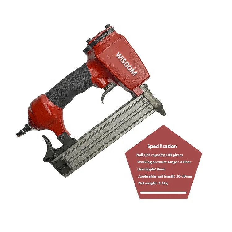 WISDOM Cheap Price Framing Nailer F30G Air Nailer 10-30mm Pneumatic Stapler Gun for Wood Carpentry