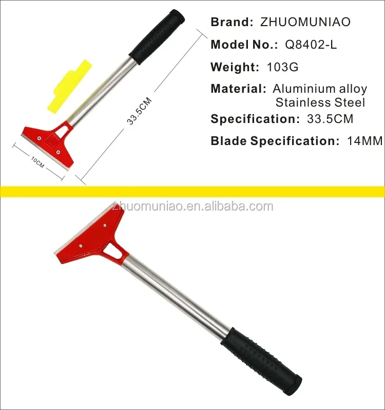 Steel Blade Plastic Handled Long Car Window Ice Glass Wallpaper Scraper Tool Multifunction Clean Knife