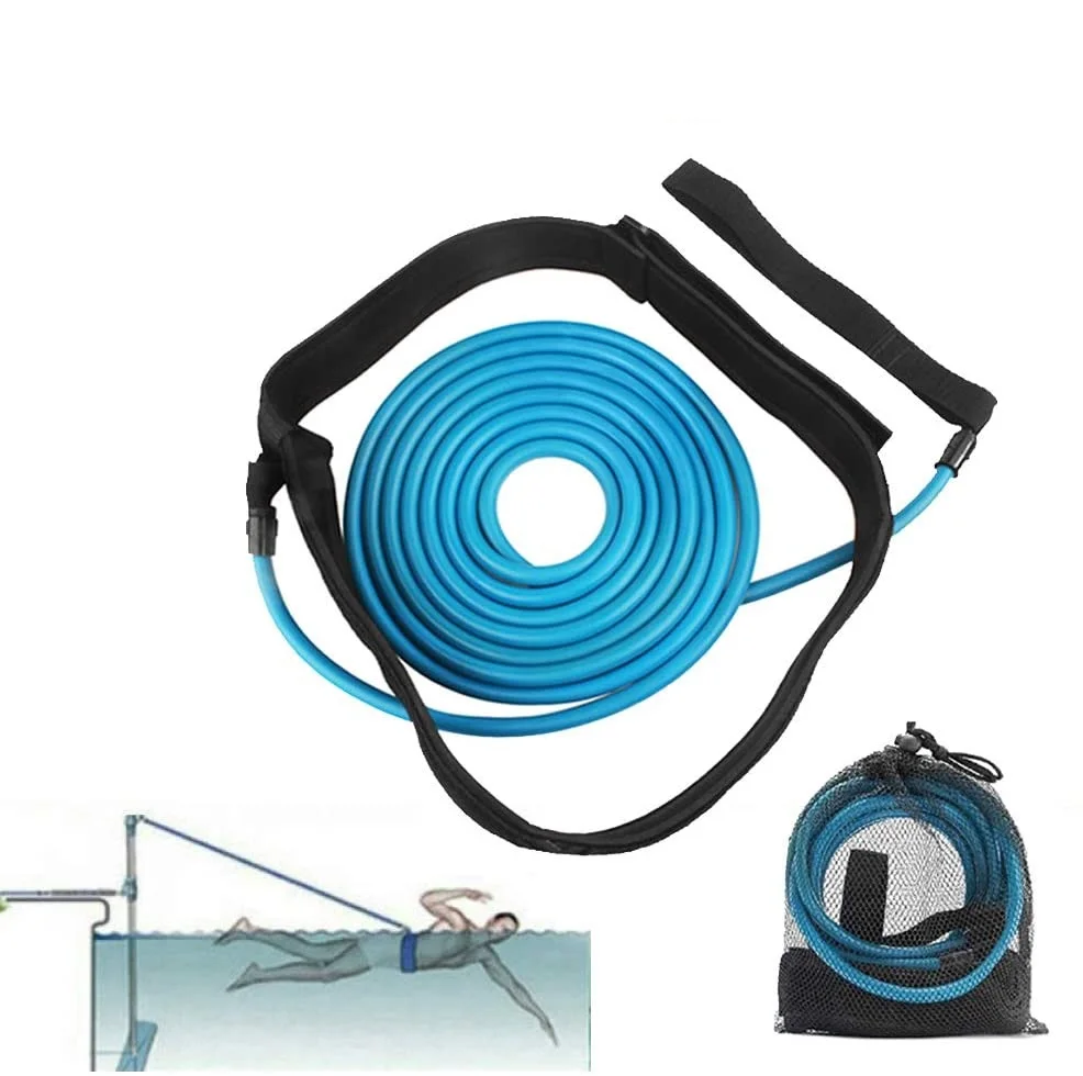 Hot Sales Swimming Bungee Training Rope Swimming Resistance Bands Swimming Resistance Belt