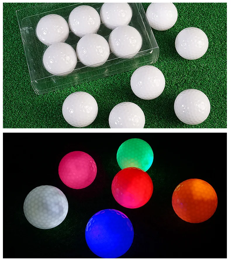 light activated uv light activated led printer surlyn led golf ball glow in the dark balle led light up golf balls