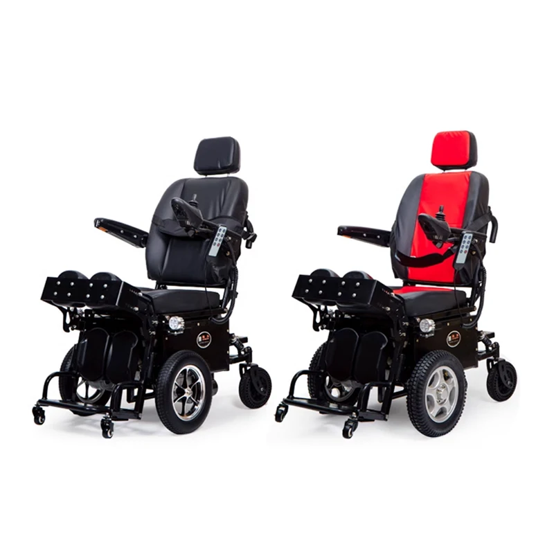 BEIZ Medical Recovery Training Electric Standing Power Wheelchair With Sitting Standing Lying 3 Modes Support Remote Control