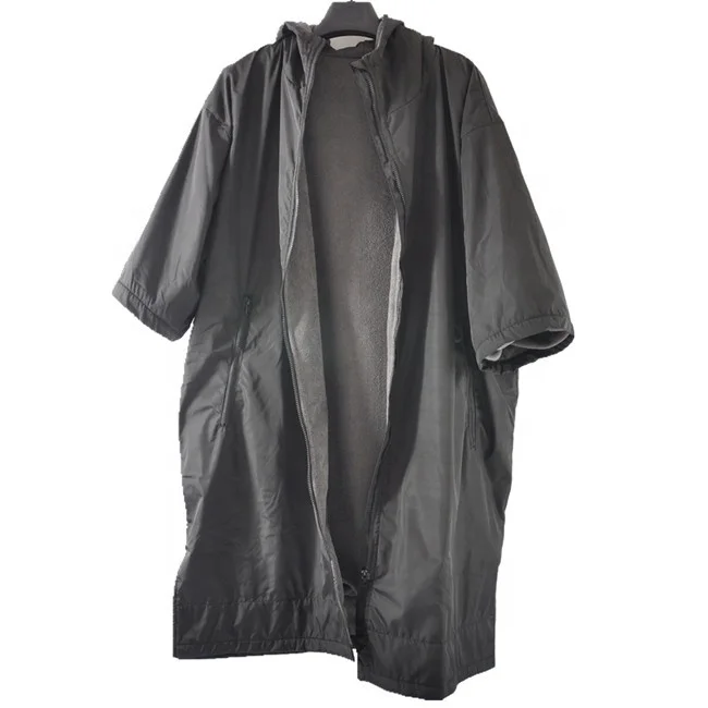 Custom Waterproof Coat Surf Poncho Microfiber Toweling Lining Dry change Robe Adult Swimming Changing Towel Robe