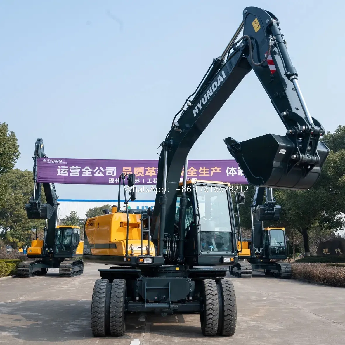 Original Modern HW150 Wheel excavator Cummins Engine Excavator New Low-Priced New Excavator Original new Hyundai HW150