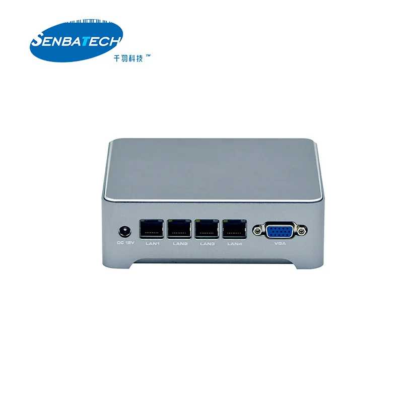 Celeron J4125 Firewall Mini Pc Pfsense Router Appliance Ubuntu Linux Vpn with 4 Lan DDR4 2400MHz Mini-PCIE support WIFI/4G