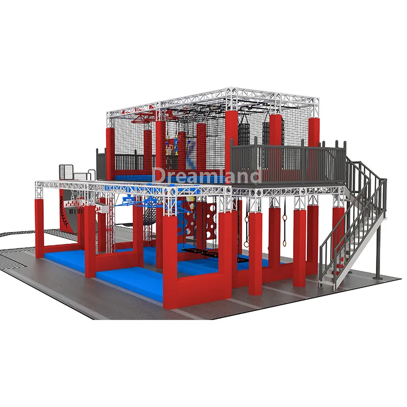 Popular Adult Adventure Ninja Warrior Course training gear For spider climb jump