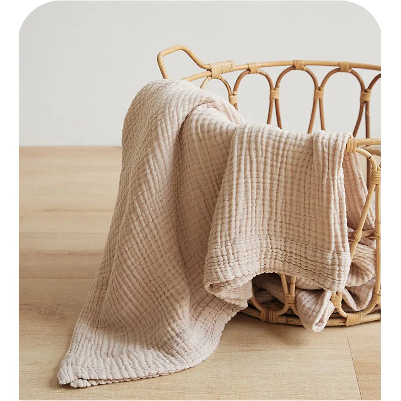 100% Cotton Gauze Muslin 4 layers 6layers 8 layers baby swaddle Soft Throw Blanket