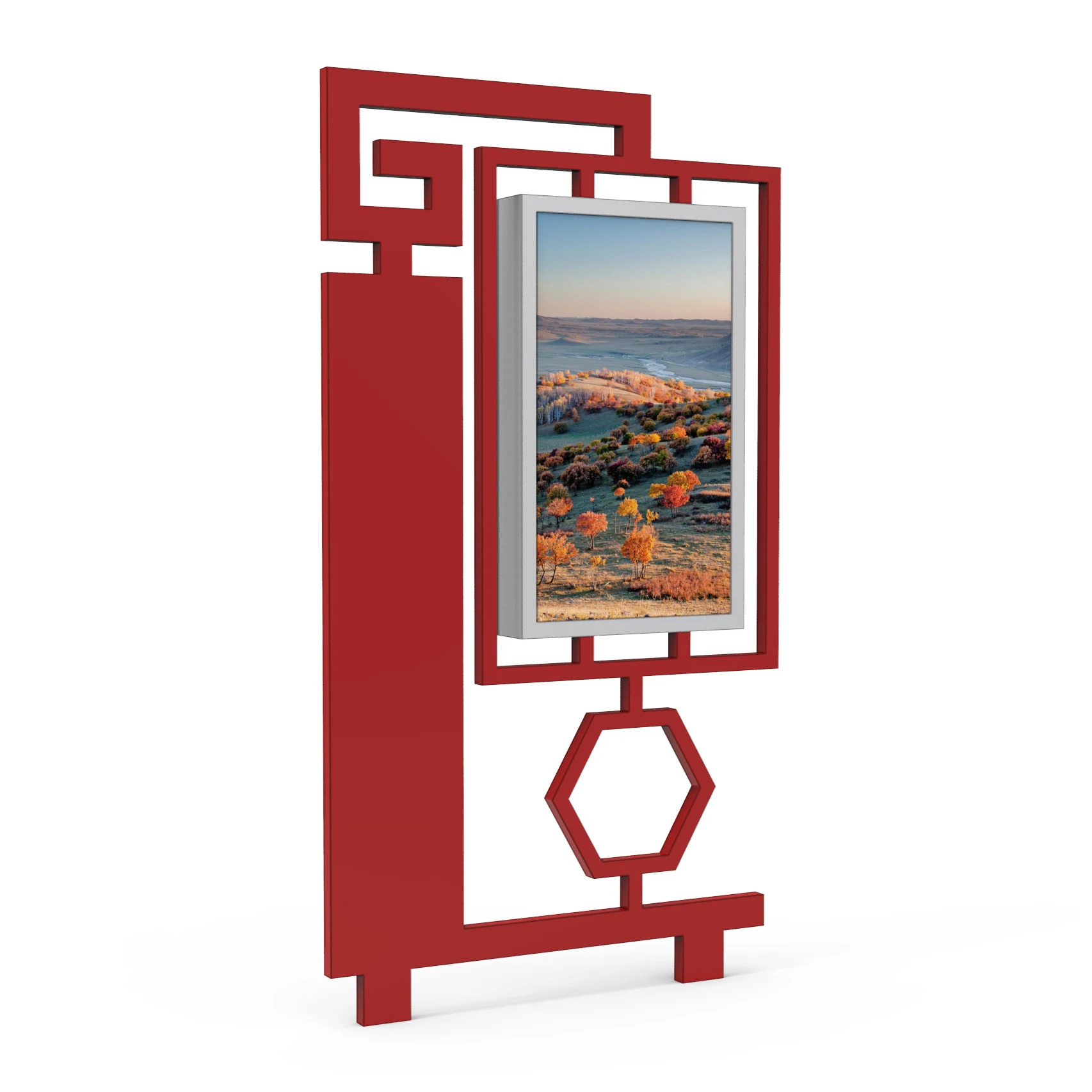 China fashion design of outdoor LCD signage TV and monitor for advertising post with waterproof and anti-reflection