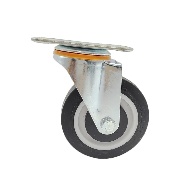 Single Rubber wheel With Steel Core And Bearing Mower caster wheels