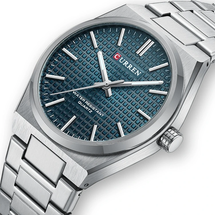 Luxury Brand Mens Stainless Steel New Curren Water Resistant Quartz Watch