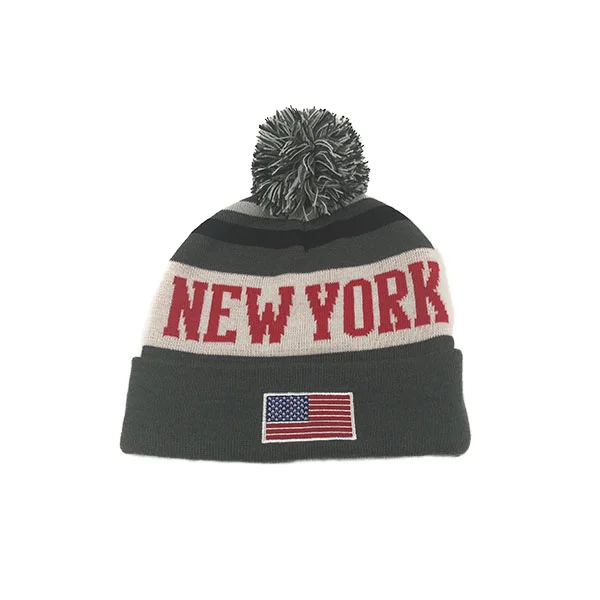 High Quality Customizable Striped Skull Knitted Ski Beanie Luxury Winter Hat Cashmere Cotton Wholesale Custom Design Beach Use