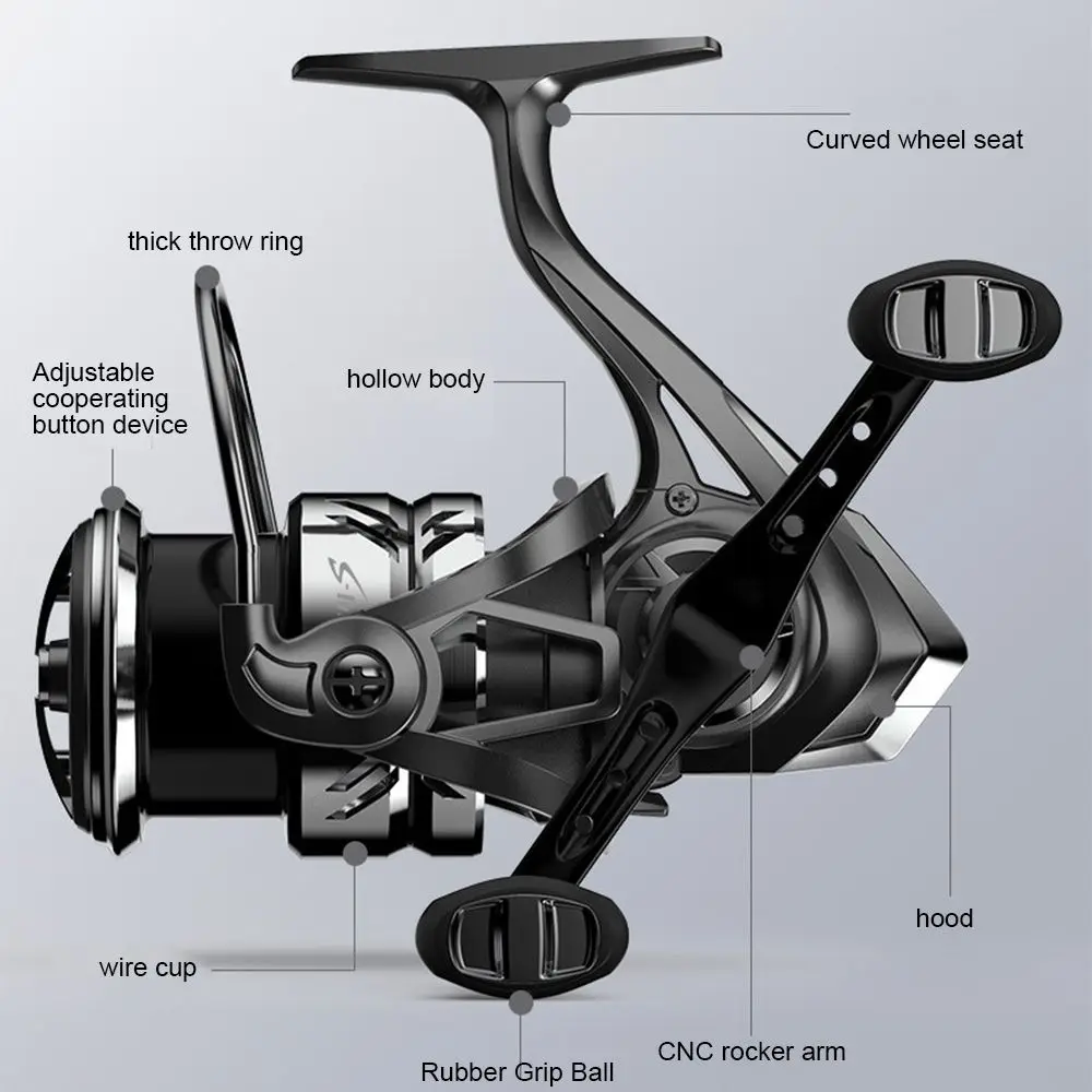 Metal road wheel double bass fishing reels fishing line wheel