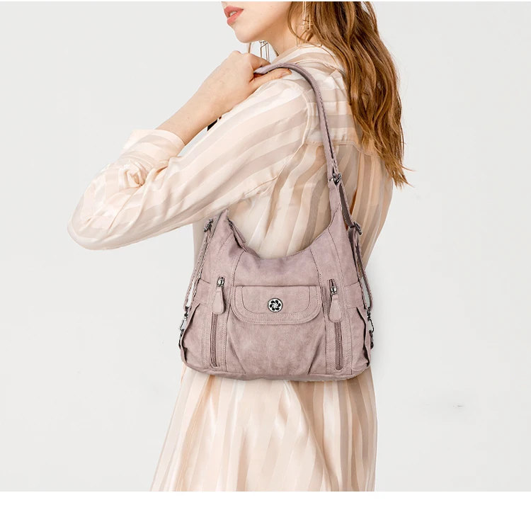 Angel Kiss Wholesale Large-capacity Woman Shoulder Lavender Gentle Model Highlights Feminine Femininity