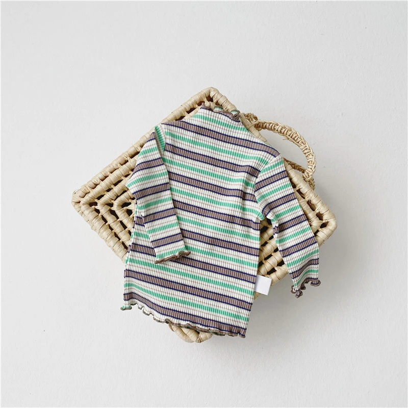 
Q2-baby 3557 China Supply Toddler Long-Sleeve T-Shirt Striped Baby T Shirts Clothing 