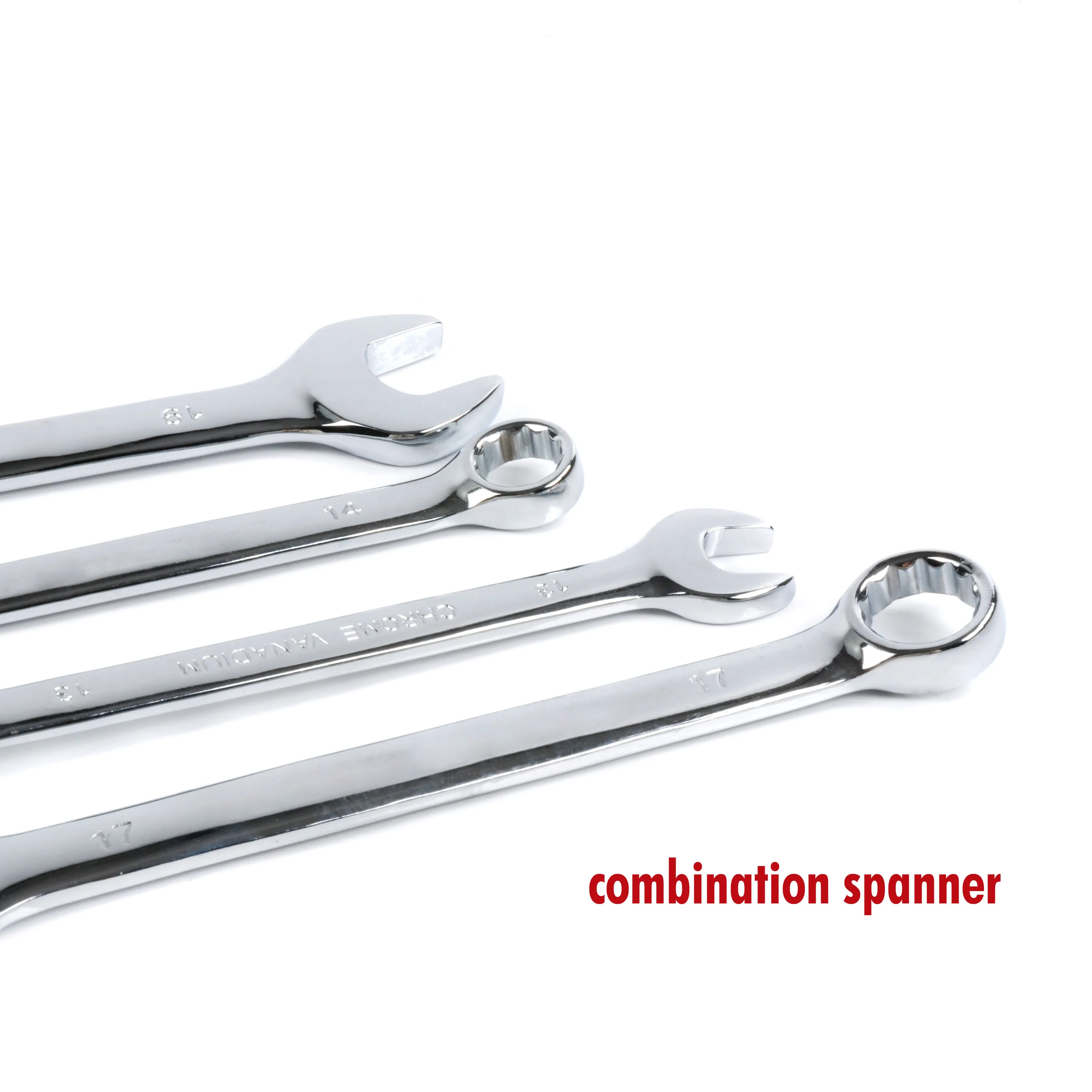 American Style Mirror surface Metric Mechanics Custom Hand Tool Two Way Combination Spanner Wrench