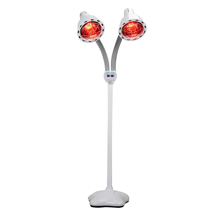 Double-head Infrared Physiotherapy Lamp Beauty Salon Floor-Standing Household Heating Grill Lamp Red Light