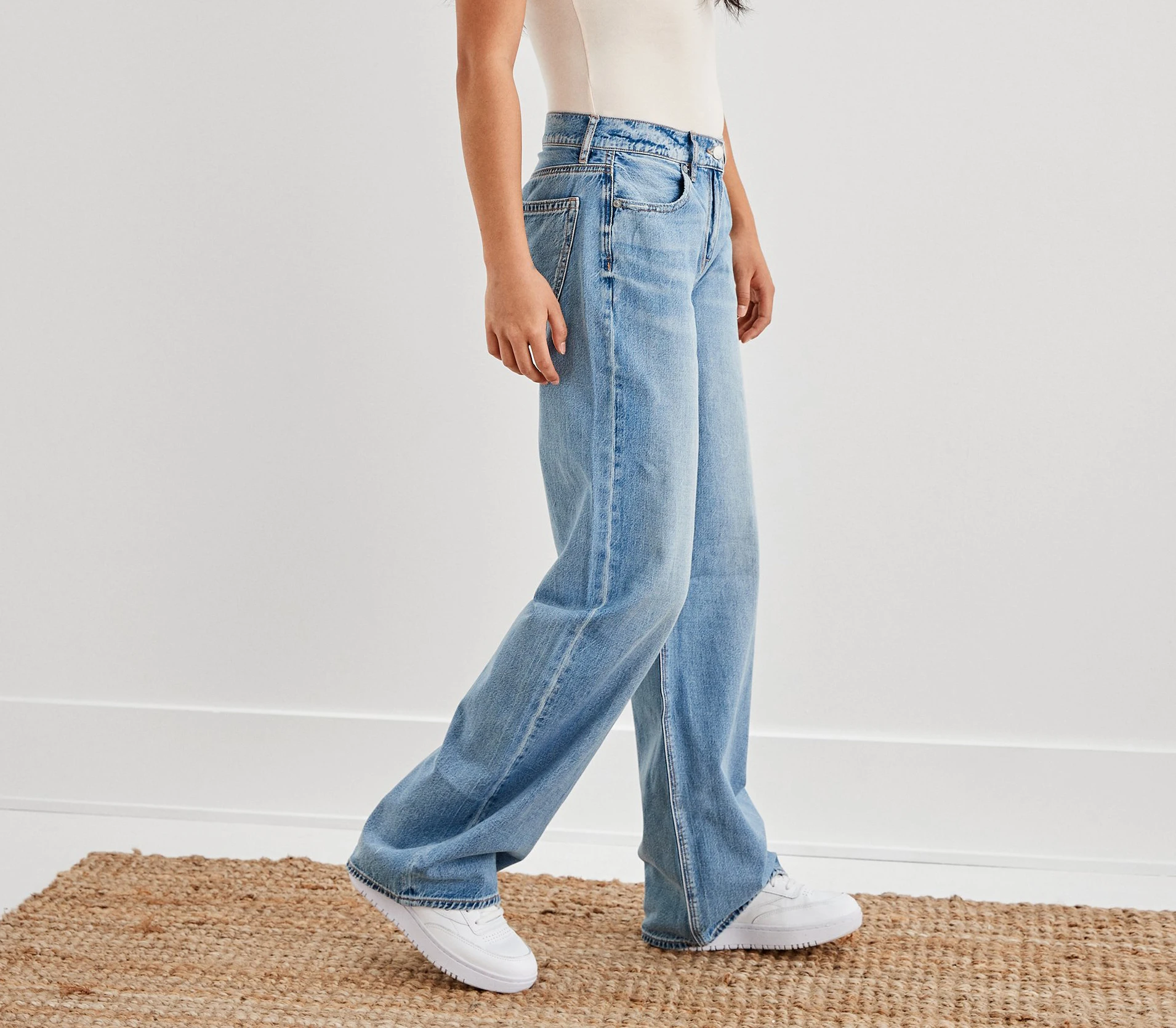 New Arrival Low Rise Skater Baggy Boyfriend Jeans For Women
