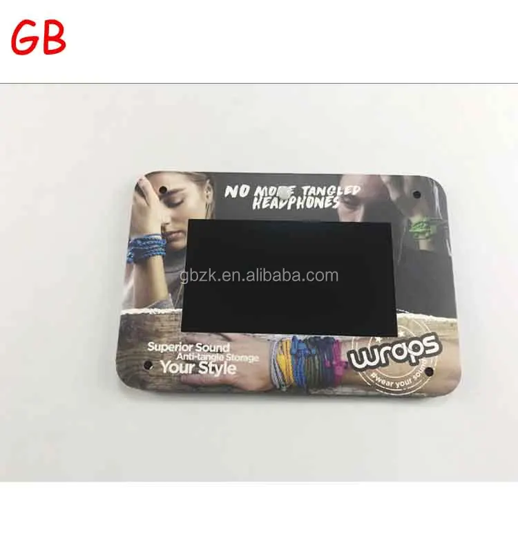 factory wholesale custom made 2.4 4.5 7 10 inch paper lcd promotional video greeting card digital brochure video player