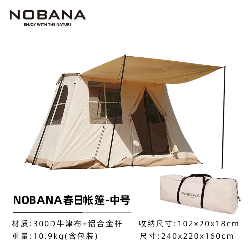 2024 Luxury Family Outdoor Camping Tent 3*3m Large Waterproof Canvas Flex Bow Portable Automatic Resort Tent for Glamping