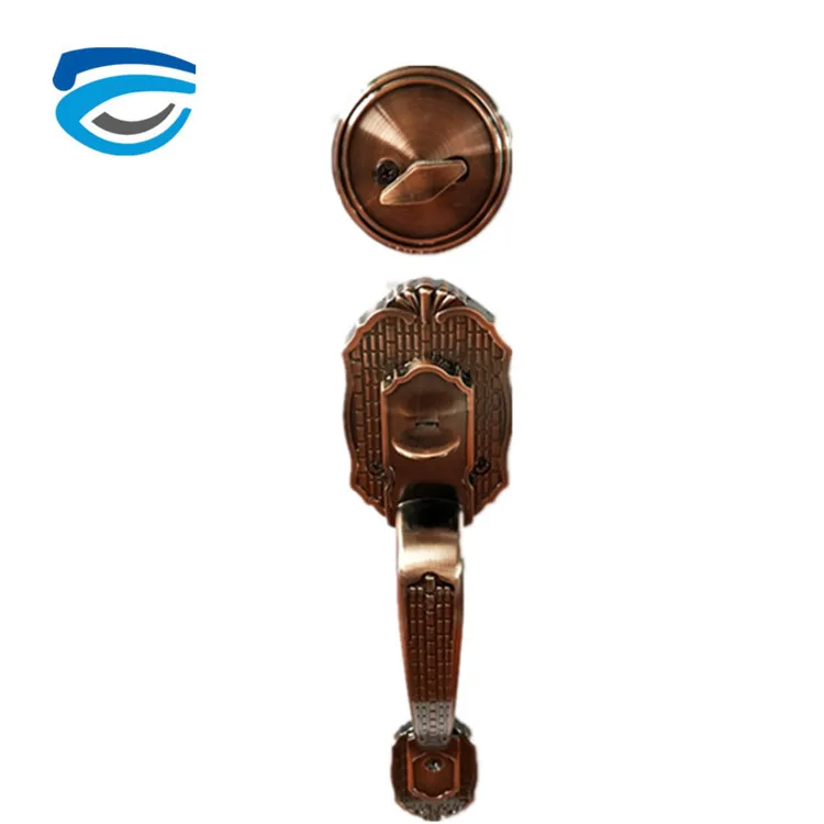 Interior Door Entrance Gate Handle Lever Brass Cylinder Mortise Lock