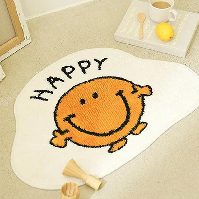 Non Slip Cute Bath Mat Soft Shower Rug Plush Microfiber Water Absorbent Thick Shaggy Floor Mats, Machine Washable