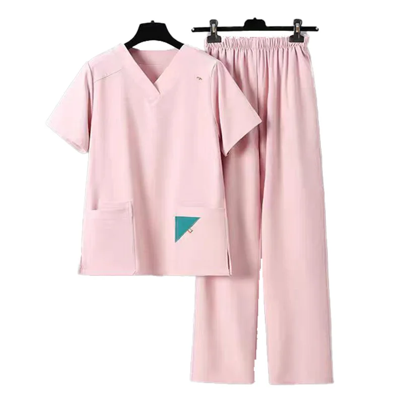Doctor Washing Clothes Short Sleeve Nurse Elastic Operating Clothes Work Clothes Operating Room Dental Beauty Salon Uniform