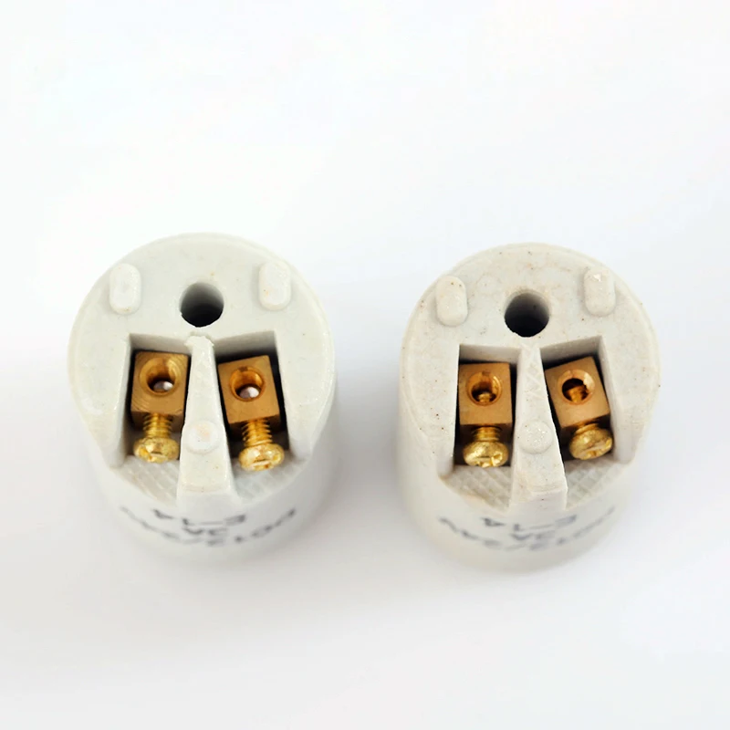 E14 Lamp Holder with Wire Connector Adapter E12 E26 E27 Electric Light Ceramic Socket Lampholder