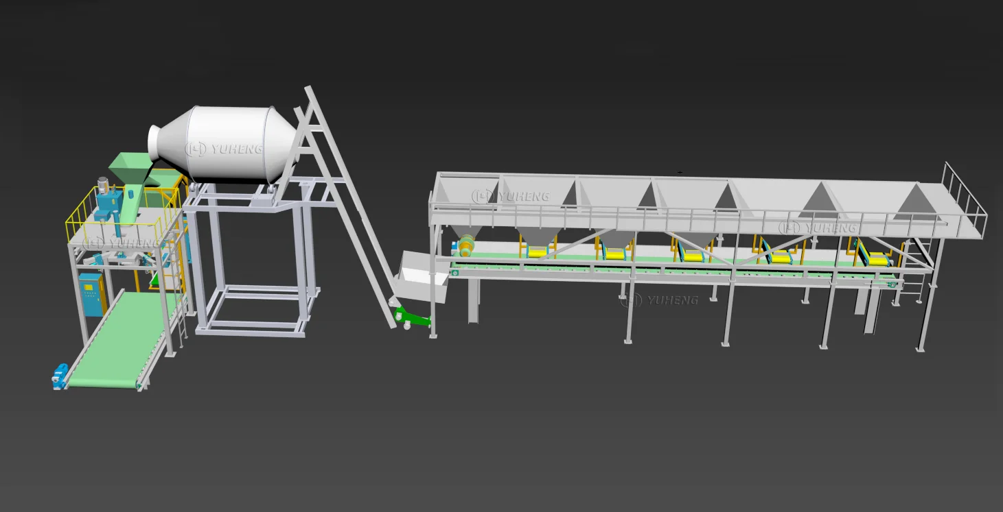 Multi Hopper Npk Fertilizer Belt type Batching Dosing Weighing System For Fertilizer Production Line