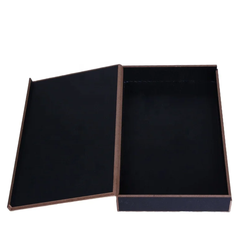 Luxury custom wooden flip lid box earphone gift packaging box MDF box with lid
