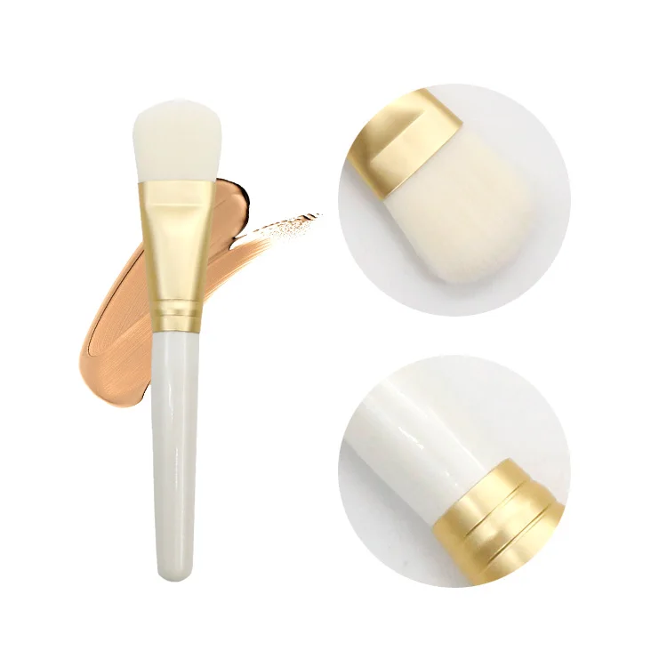 Фирменная профессиональная кисть-аппликатор для маски из синтетической глины для лица с деревянной ручкой