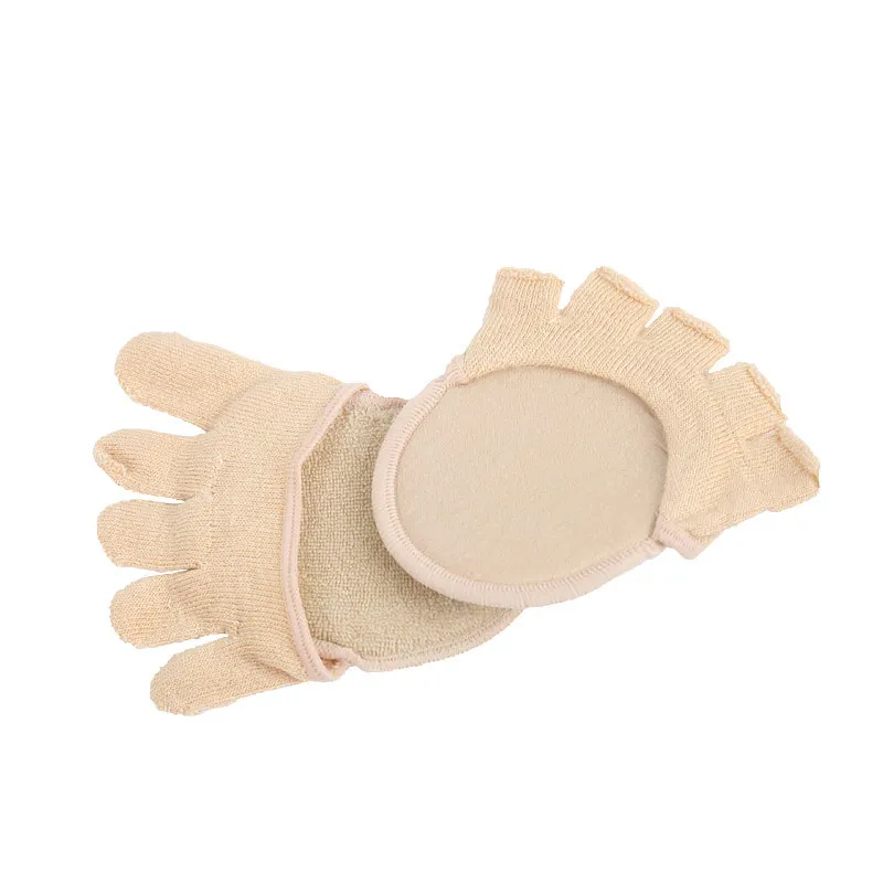 High Quality Summer New Five-finger Topper Relieve Foot Fatigue Anti-slip Invisible Forefoot Pads Front Palm Socks